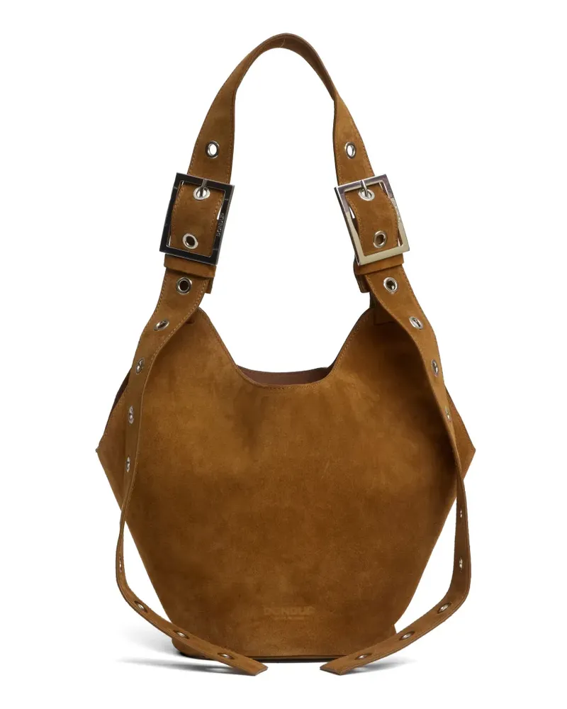 Dondup adjustable strap leather bucket bag - Braun Braun