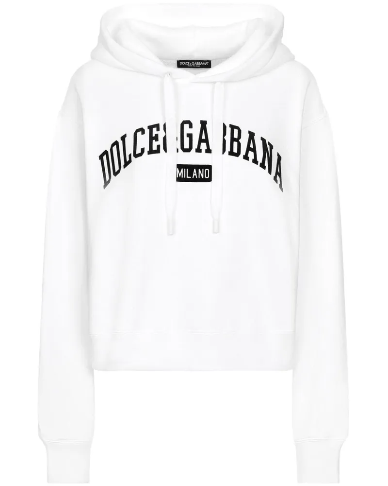 Dolce & Gabbana Hoodie mit Logo-Print - Weiß Weiß