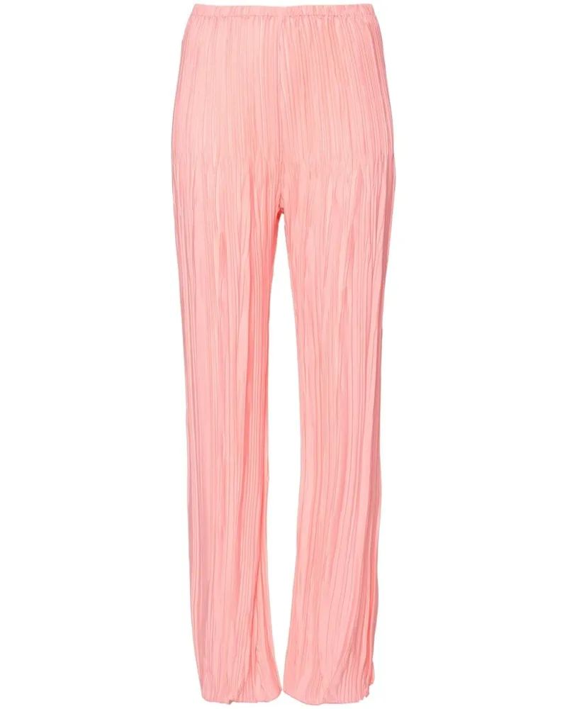 forte_forte Plisseehose mit geradem Bein Rosa