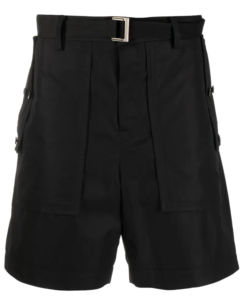 Sacai Shorts im Baggy-Style - Schwarz Schwarz