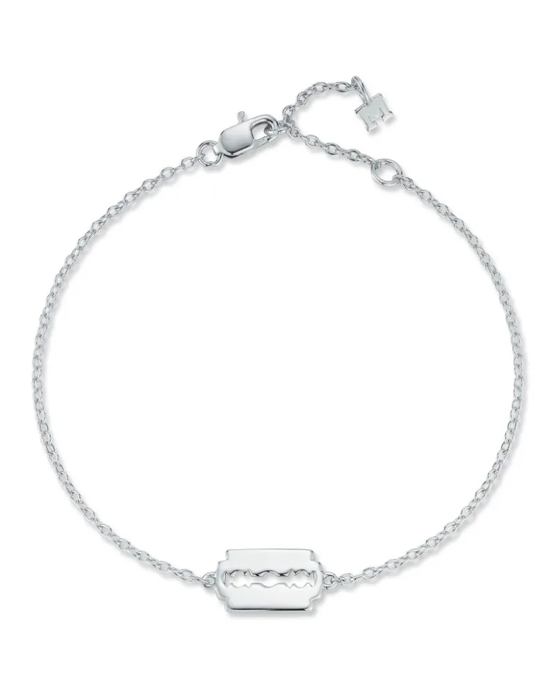 MATEO Mini Razor Blade Armband aus Sterlingsilber Silber