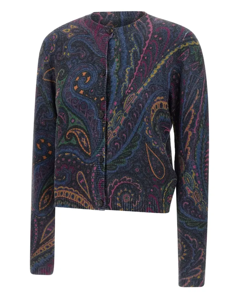 Etro Cardigan mit Paisley-Print - Blau Blau