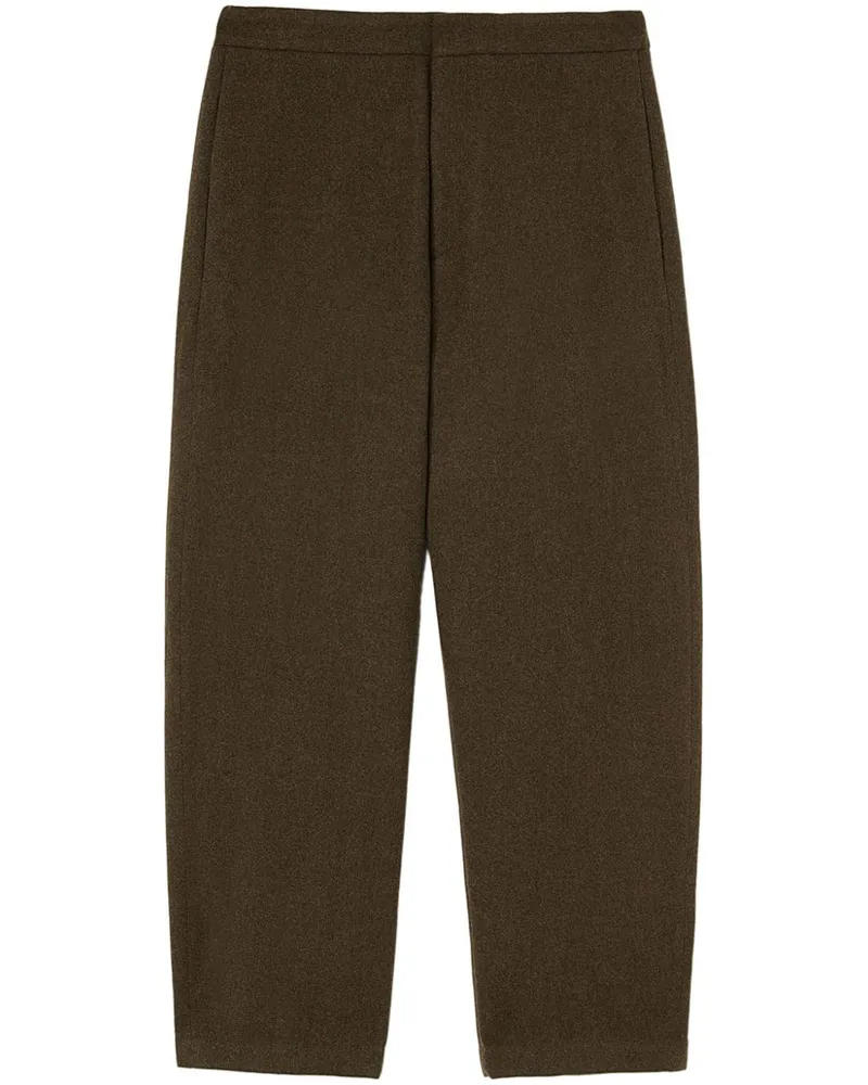 Jil Sander Tapered-Hose mit Logo-Patch - Braun Braun