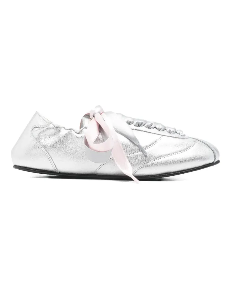 Repetto ribbon lace sneakers - Silber Silber