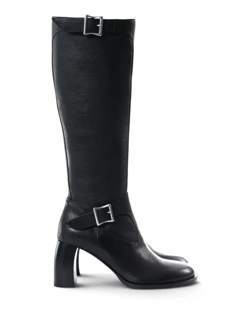 Ann Demeulemeester Kniehohe Gida Stiefel mit Schnallendetail - Schwarz Schwarz