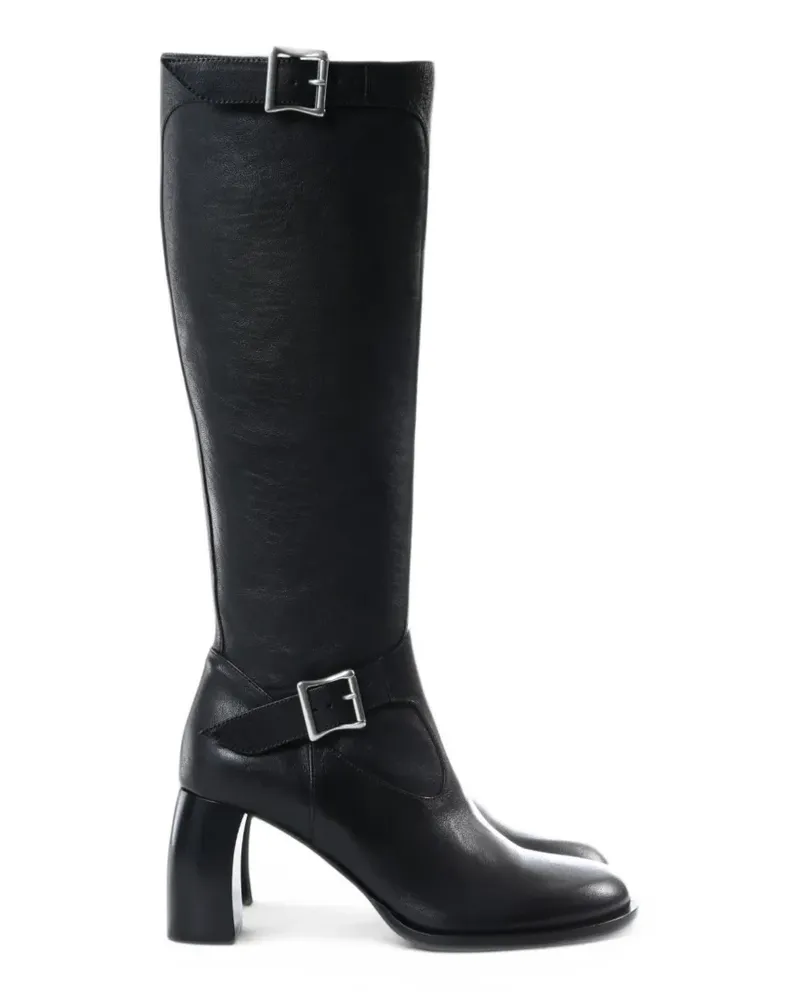 Ann Demeulemeester Kniehohe Gida Stiefel mit Schnallendetail - Schwarz Schwarz