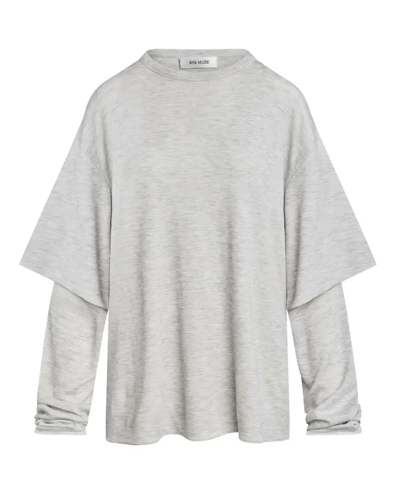 Aya Muse layered long-sleeve T-shirt - Grau Grau