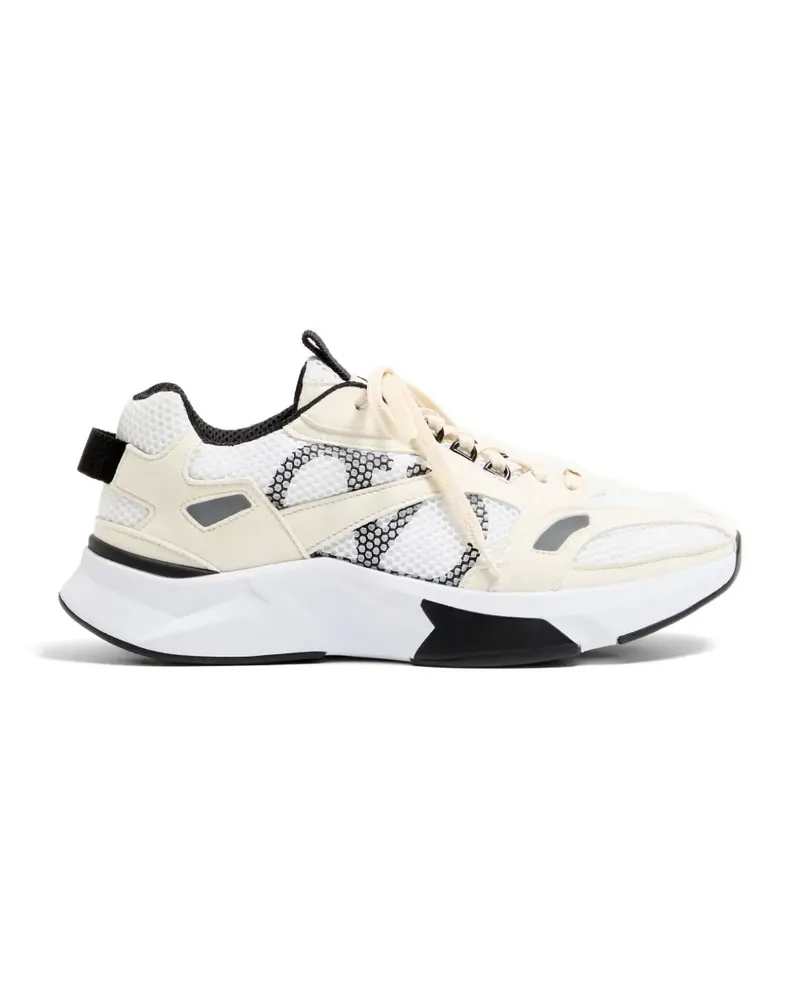 Valentino Garavani Demivee sneakers in mesh fabric with suede inserts - Weiß Weiß