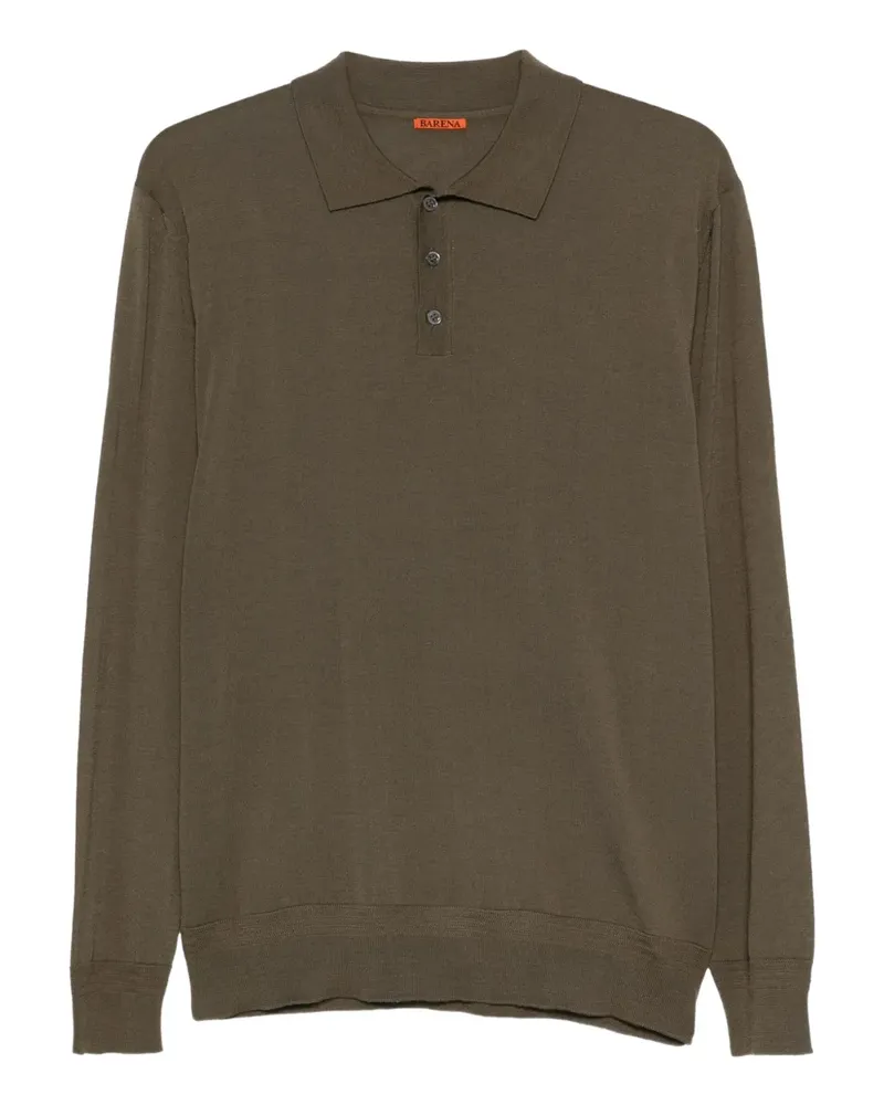 BARENA Poloshirt mit langen Ärmeln - Grün Grün