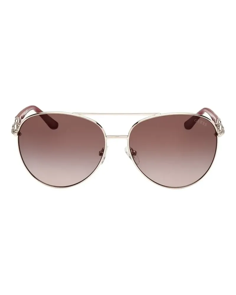 Guess chain-link pilot sunglasses - Gold Gold