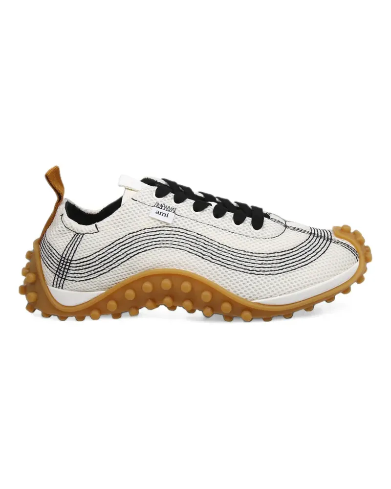 AMI Paris Mirage Sneakers mit Mesh - Weiß Weiß