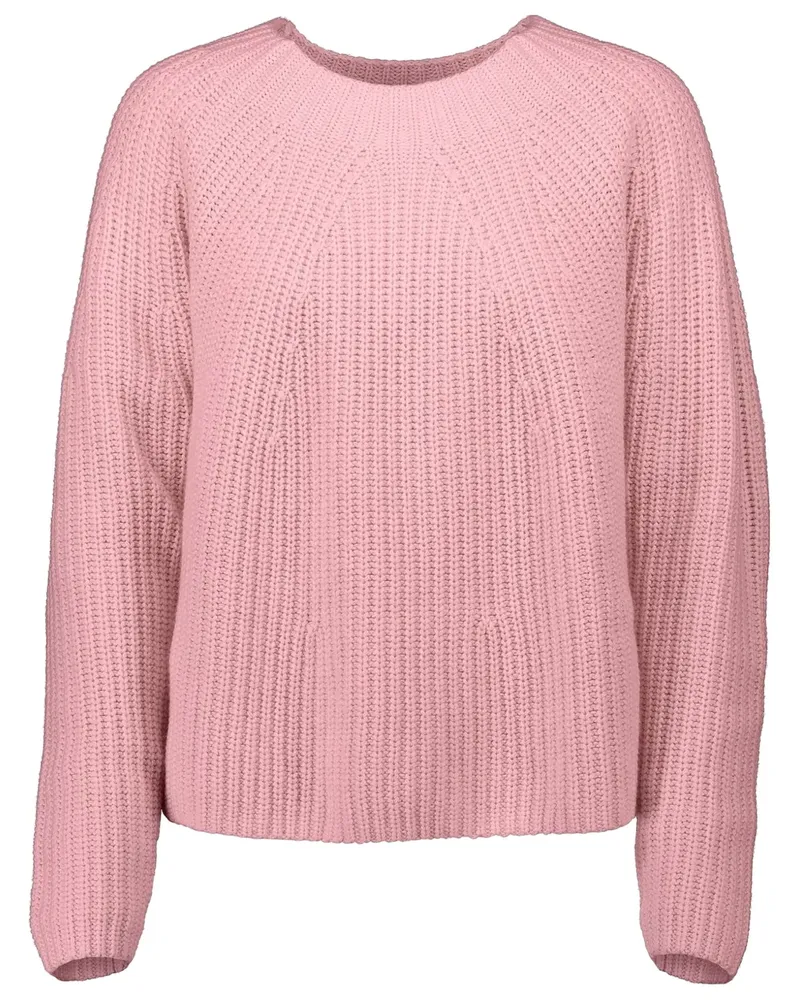 ALLUDE Grob gestrickter Pullover - Rosa Rosa