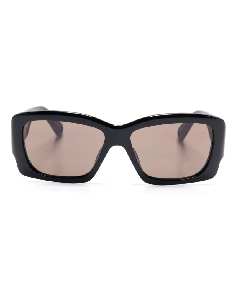Jacquemus Sonnenbrille mit eckigem Gestell - Schwarz Schwarz