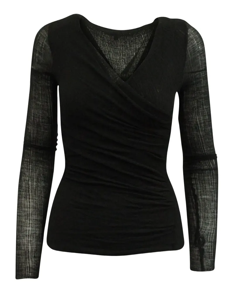 Maje V-neck top - Schwarz Schwarz