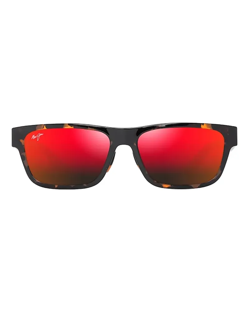 Maui Jim Keola tortoiseshell-effect rectangle-frame sunglasses - Braun Braun