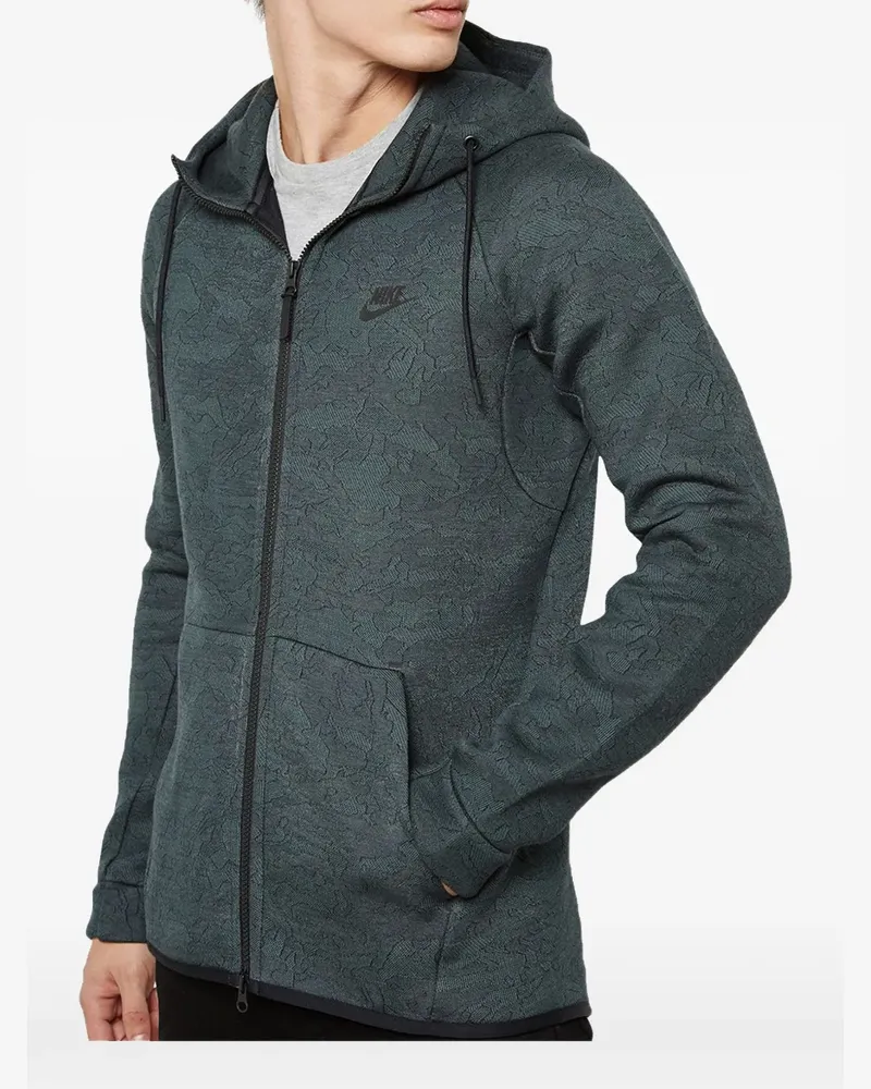 Nike Tech Fleece jacquard zip hoodie - Grün Grün
