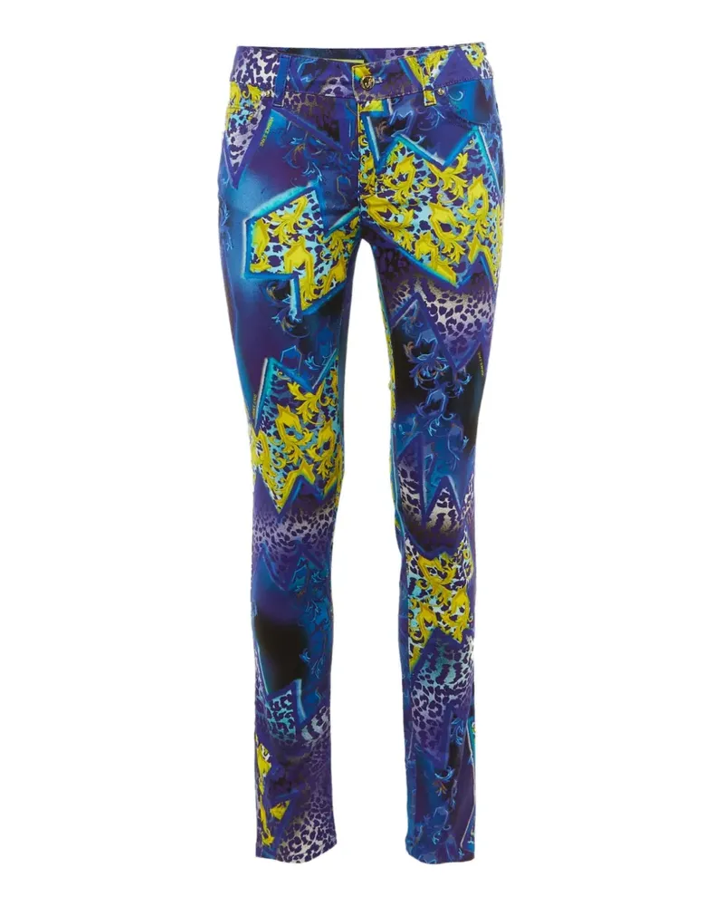 Versace Jeans Skinny-Jeans mit Print - Blau Blau