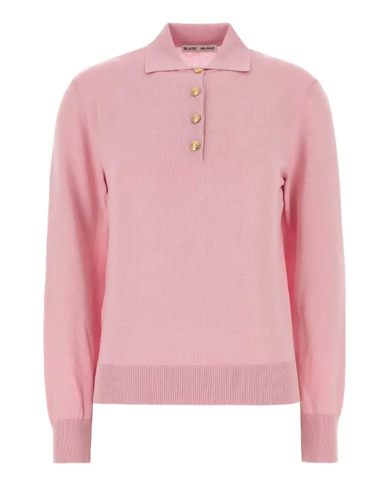 Blazé Milano Fein gestricktes Hemd - Rosa Rosa