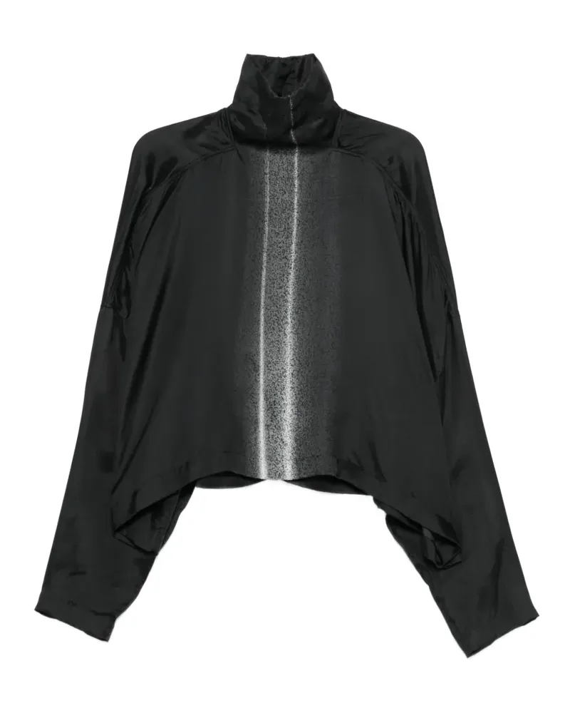 Rick Owens Oversized-Bluse mit Kontrast-Print - Schwarz Schwarz