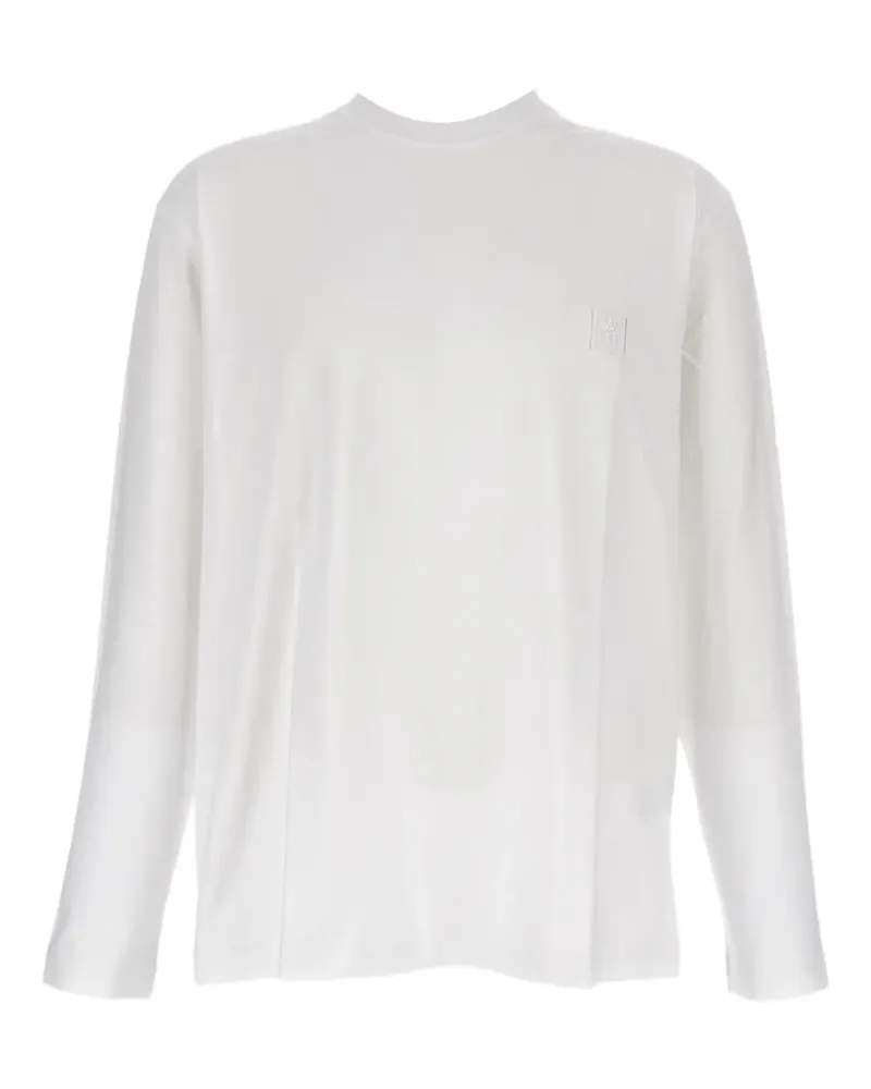 Wooyoungmi Langarmshirt mit Logo-Patch - Weiß Weiß