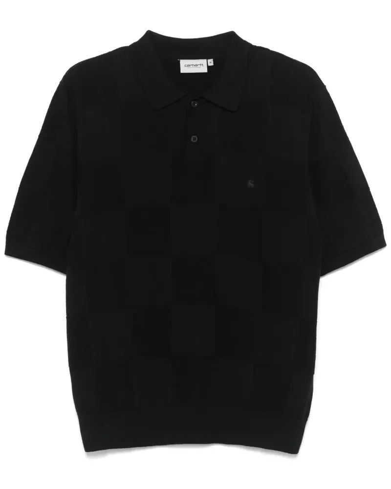 Carhartt WIP Checker Poloshirt - Schwarz Schwarz