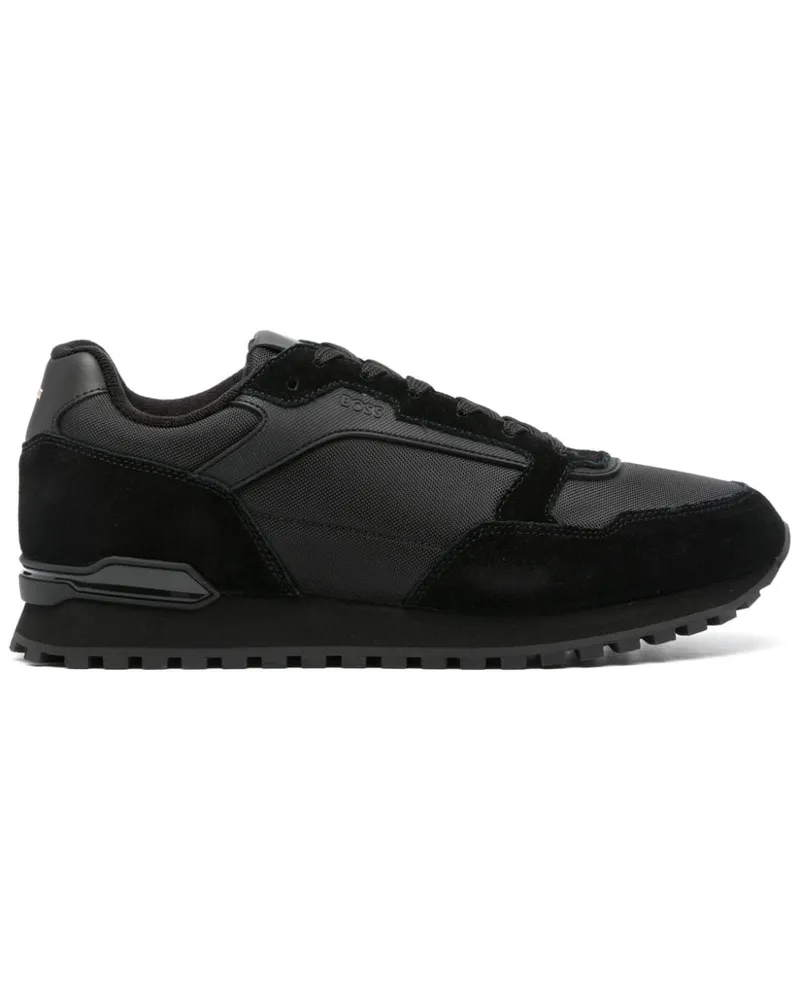 HUGO BOSS Sneakers mit Kontrasteinsätzen - Schwarz Schwarz