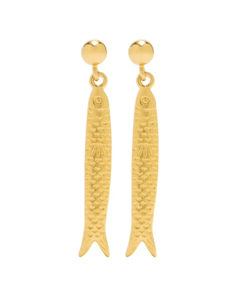 Anni Lu Hippie Fish drop earrings - Gold Gold