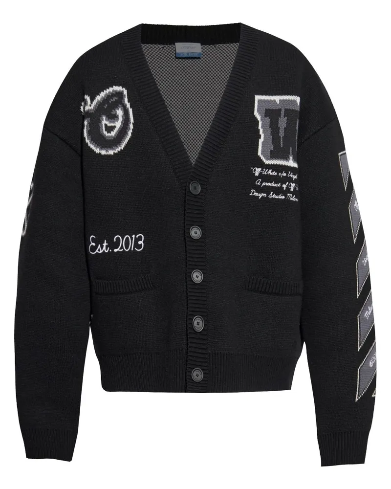 OFF-WHITE Varsity Cardigan - Schwarz Schwarz