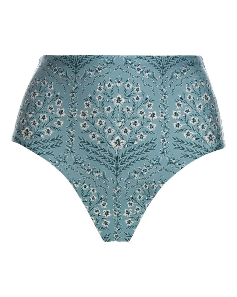 AGUA BENDITA Magenta Ceiba Bikinihöschen mit Blumen-Print - Blau Blau