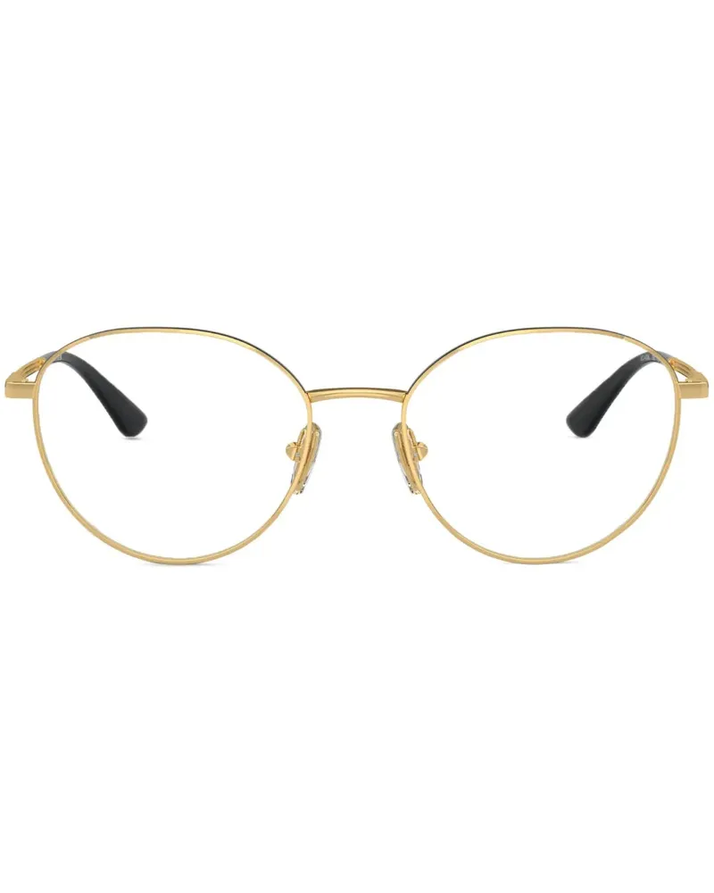 Vogue Runde Brille mit Logo-Gravur - Gold Gold