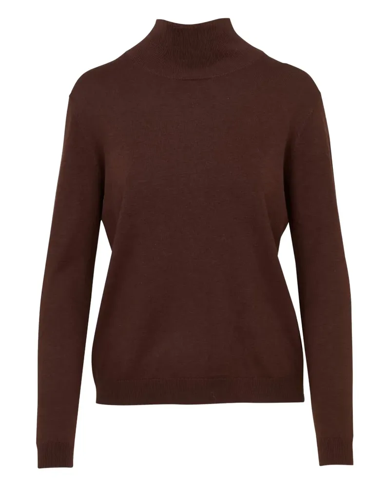 Max Mara Langärmeliger Rollkragenpullover - Braun Braun