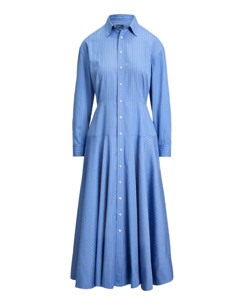 Ralph Lauren pinstripe midi dress - Blau Blau
