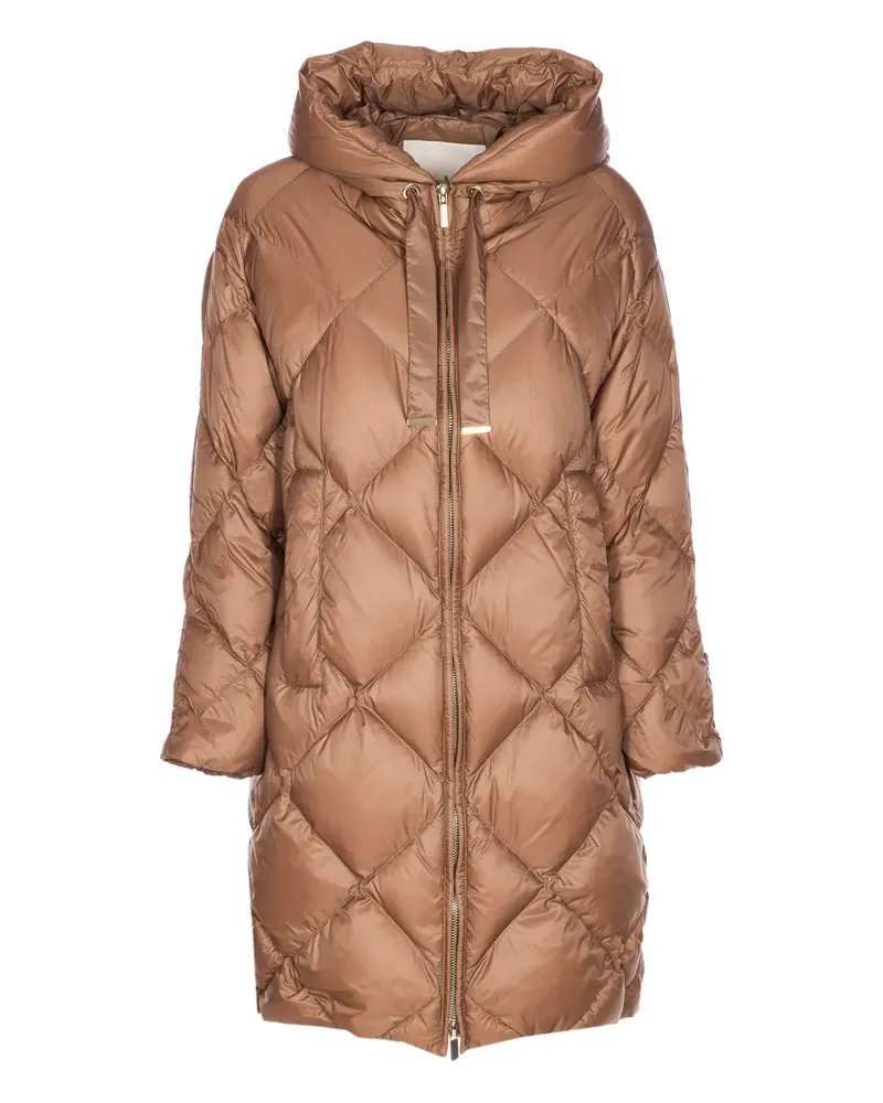 Max Mara Gesteppte Trefe Daunenjacke mit Kapuze - Braun Braun