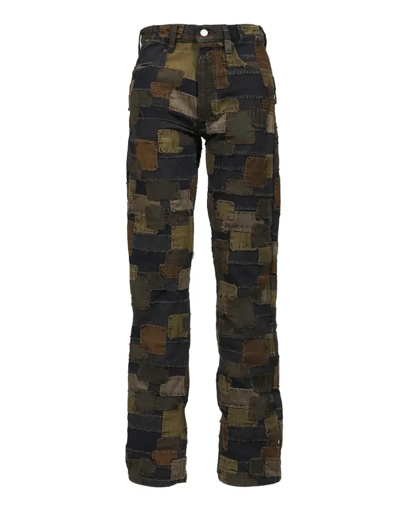 Matthew Williamson Boro patchwork straight-leg jeans - Grün Grün