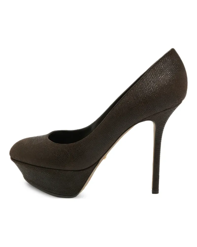 Sergio Rossi Karung Pumps mit Plateau - Braun Braun