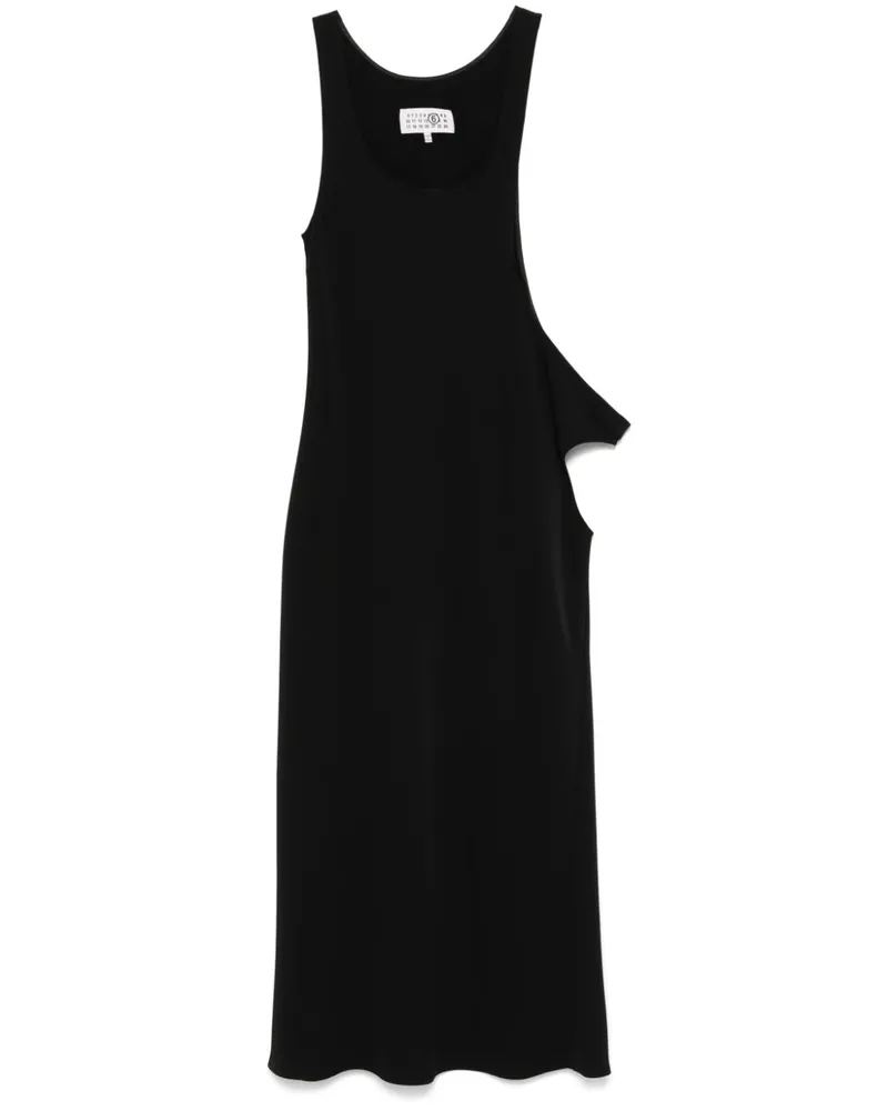 Maison Margiela Asymmetrisches Midikleid - Schwarz Schwarz