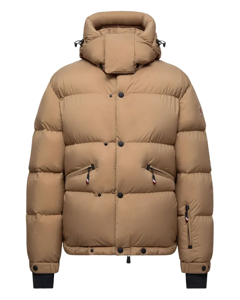 Moncler Wattierter Mantel mit abnehmbarer Kapuze - Nude Nude