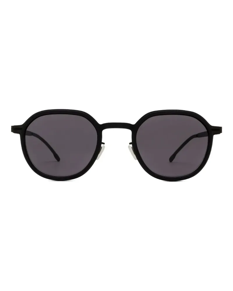 Mykita Sonnenbrille mit rundem Gestell - Schwarz Schwarz