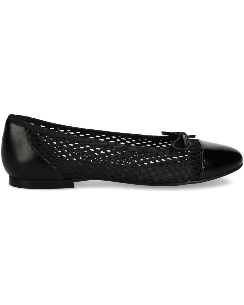 Billi Bi mesh-panels cap-toe ballet flats - Schwarz Schwarz