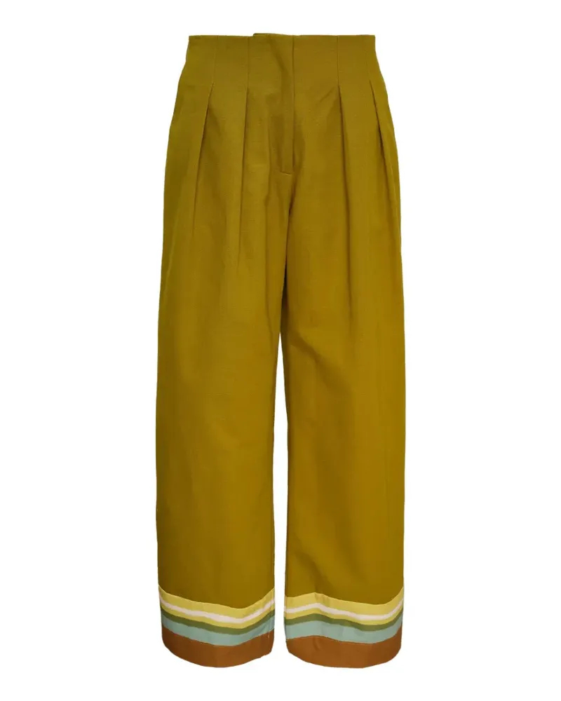 ALEMAIS Maxi striped pleated trousers - Grün Grün