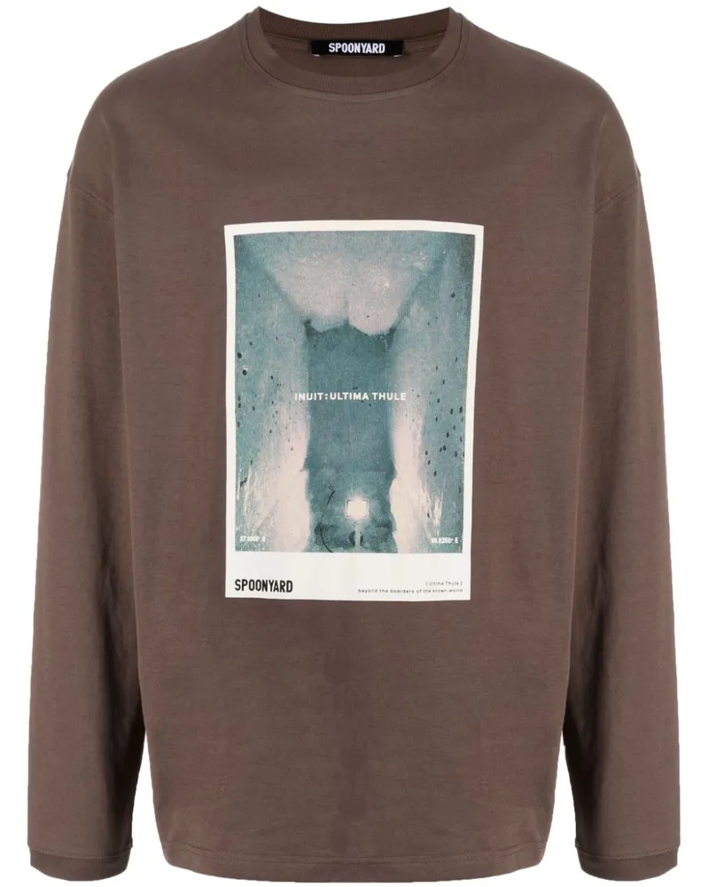 Spoonyard T-Shirt mit Illustrations-Print - Braun Braun