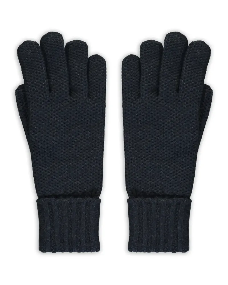 MOORER Handschuhe aus geripptem Strick - Blau Blau