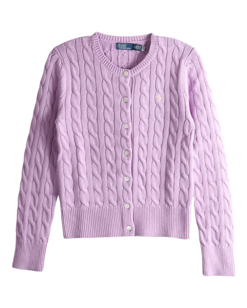 Ralph Lauren Cardigan mit Zopfmuster - Violett Violett