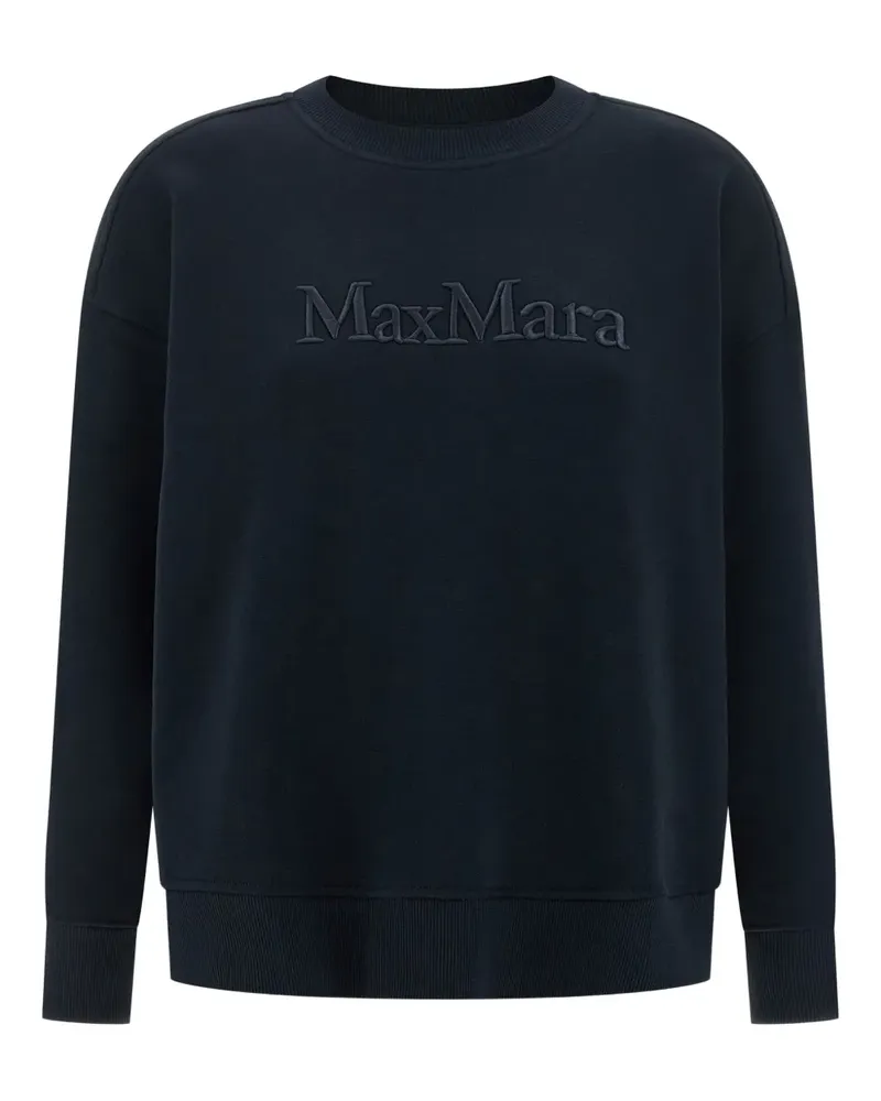 Max Mara Max Mara Sweatshirt mit Logo-Stickerei - Blau Blau