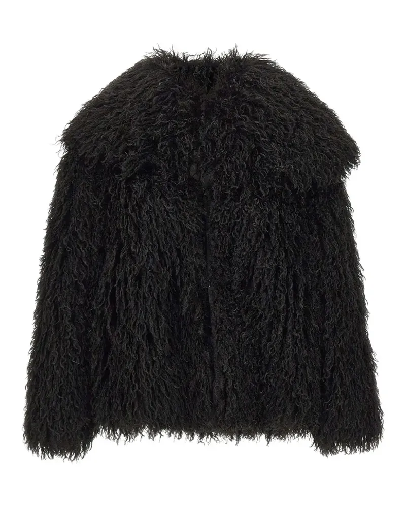 Kaos faux-fur wide-collar jacket - Schwarz Schwarz