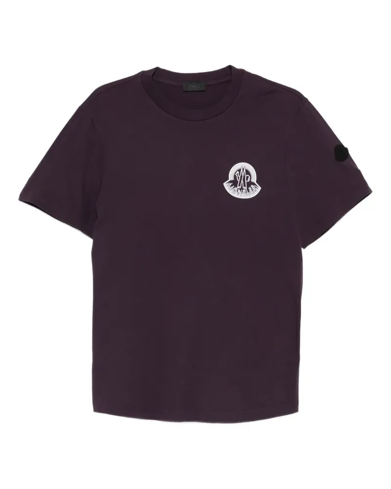 Moncler logo-patch T-shirt - Violett Violett