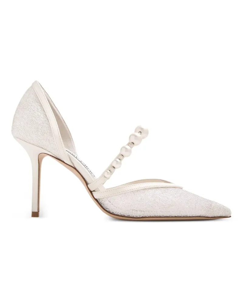 Jimmy Choo Pumps mit Perlen - Nude Nude