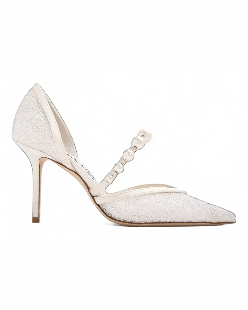 Jimmy Choo Pumps mit Perlen - Nude Nude