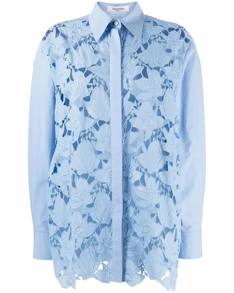 Valentino Garavani Hemd mit Spitze - Blau Blau