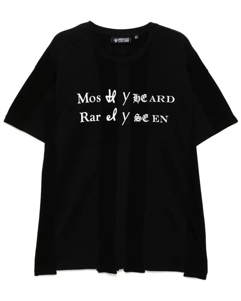 Mostly Heard Rarely Seen Spliced Luxury Mock T-Shirt - Schwarz Schwarz
